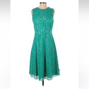 Eliza J Teal Lace Midi Dress size 4